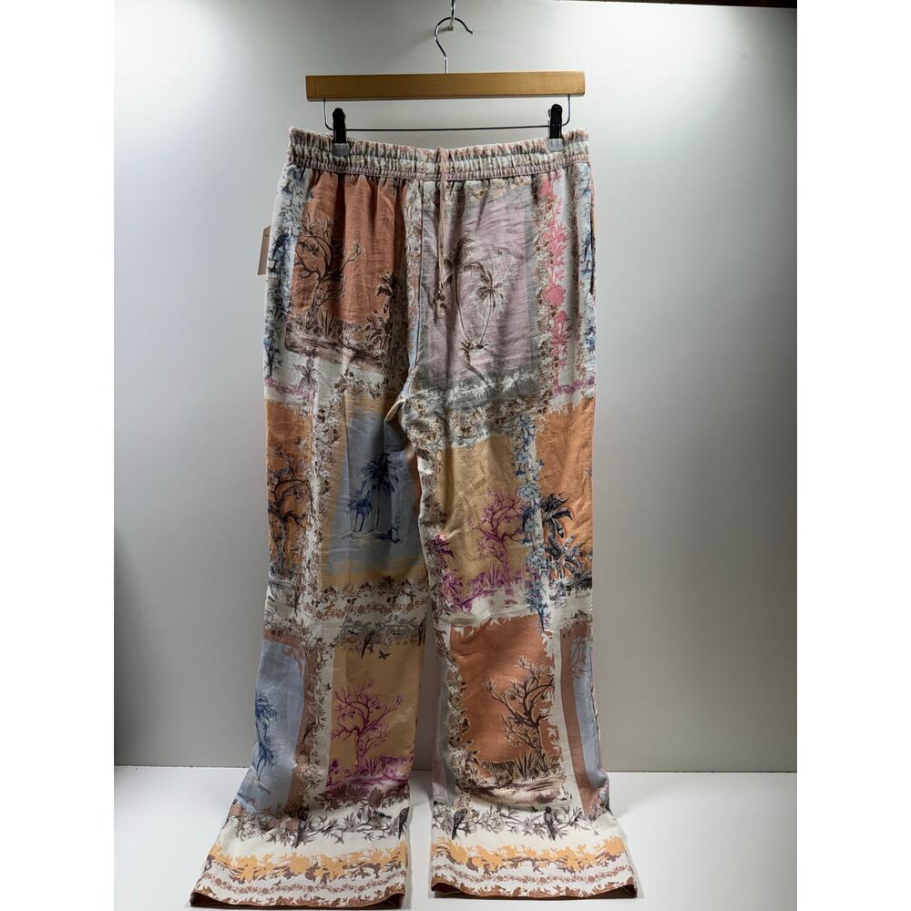 Calypso St Barth Wide Leg Linen Women’s Drawstring Pants Sz M Lagenlook New - Picture 4 of 10
